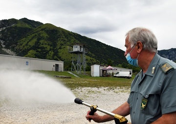 Demonstration the use of equipment in case of a forest fire