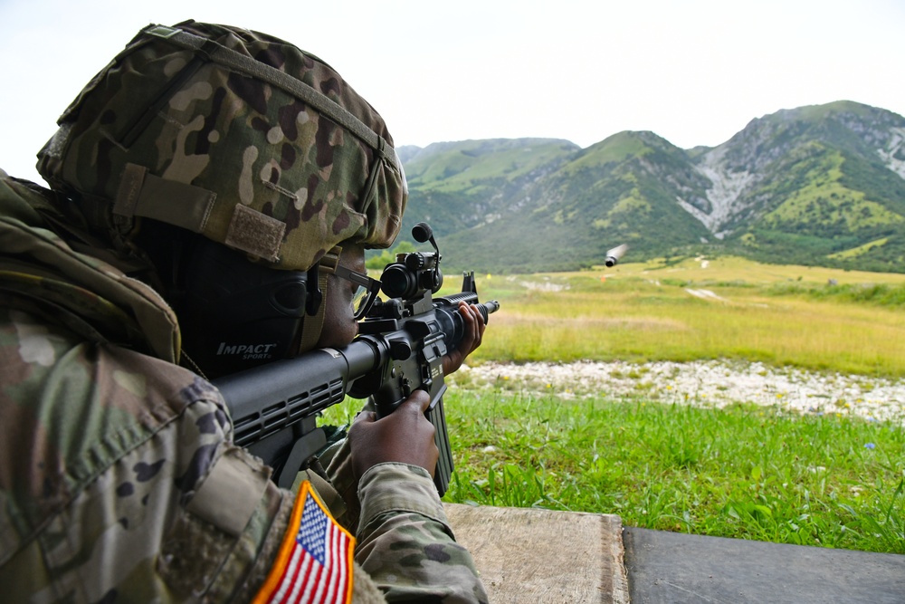Marksmanship training at Cao Malnisio Range Aug. 5, 2020