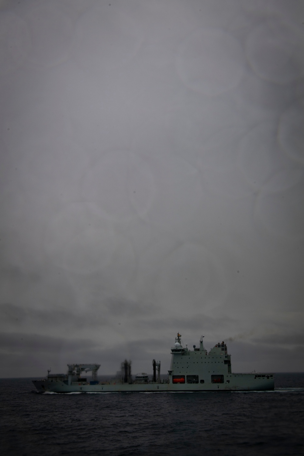 USS Thomas Hudner (DDG 116) Practies Replenishment-At-Sea Approach Drills with Royal Canadian ship MV Asterix