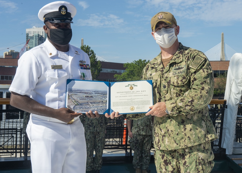 Chief Boatswain’s Mate Orane Allen is Presented the Navy and Marine Corps Achievement Medal