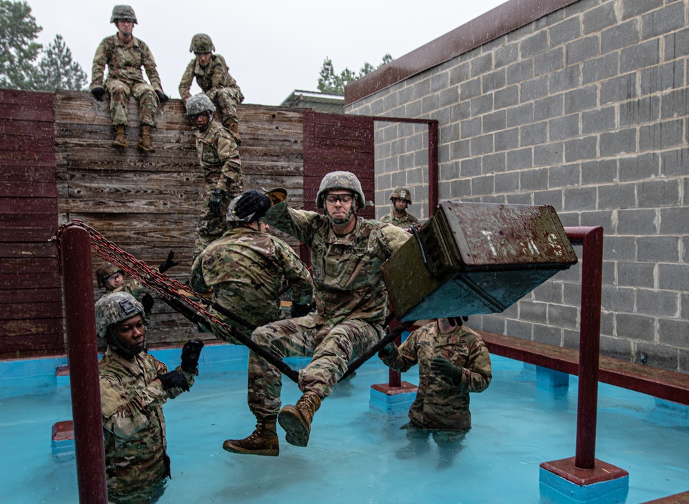 Warrant Officer Candidates Navigate Confidence Course