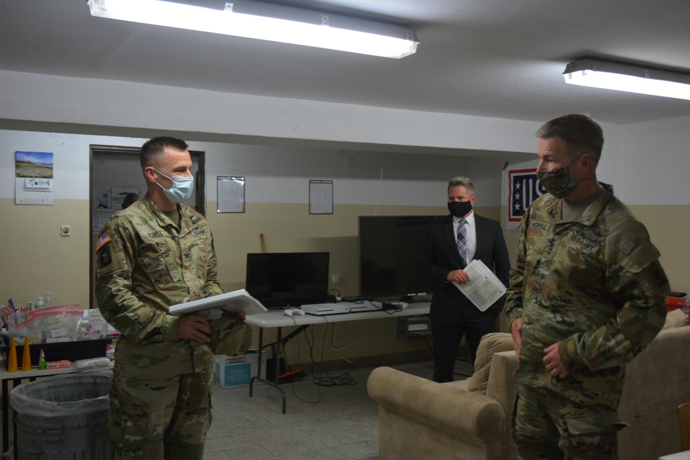 1CD FWD highlights progress made to forward operating base sites in Poland to U.S Army Chief of Staff