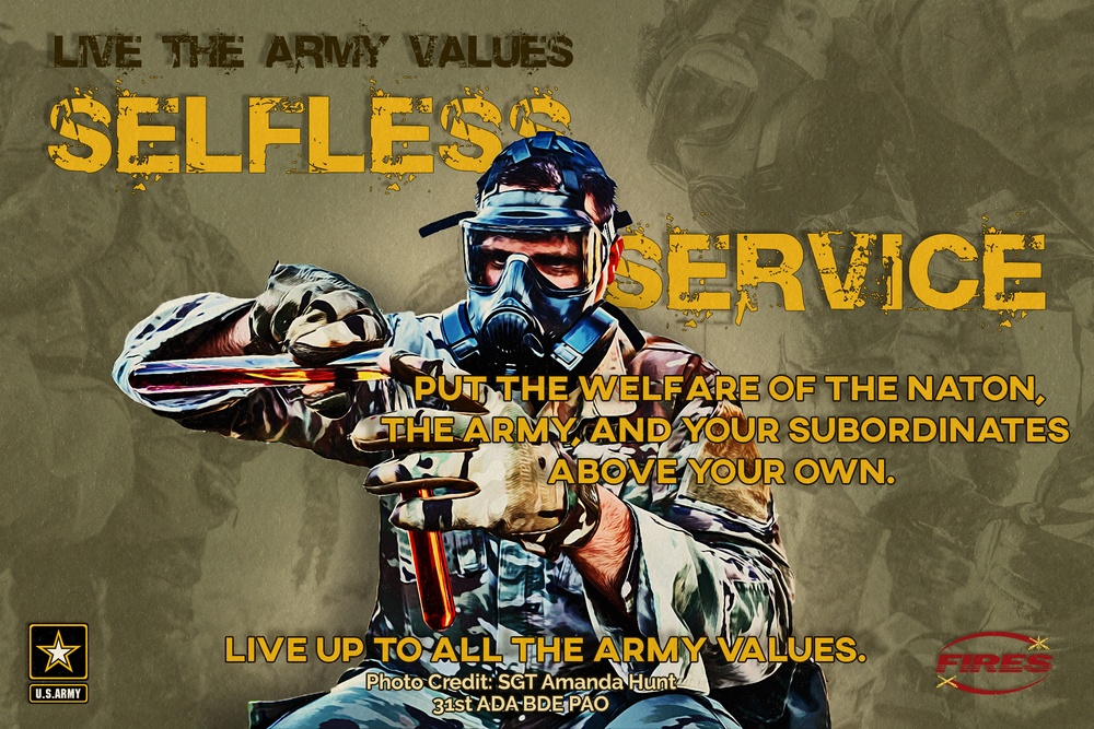 Selfless Service Values Poster