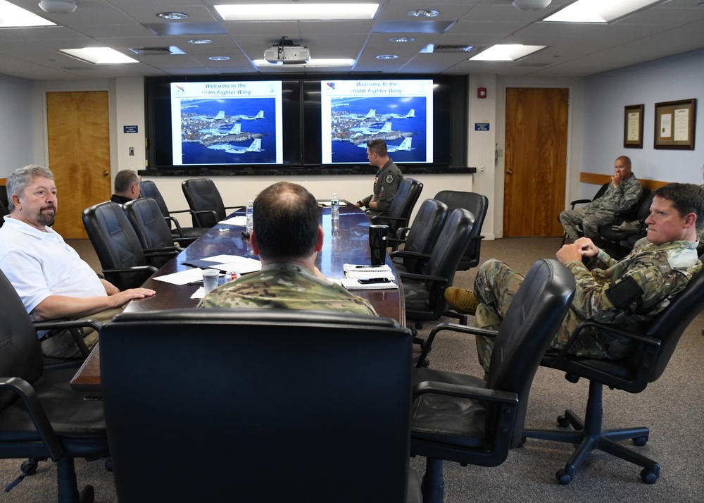 Retired Major General visits 104th Fighter Wing