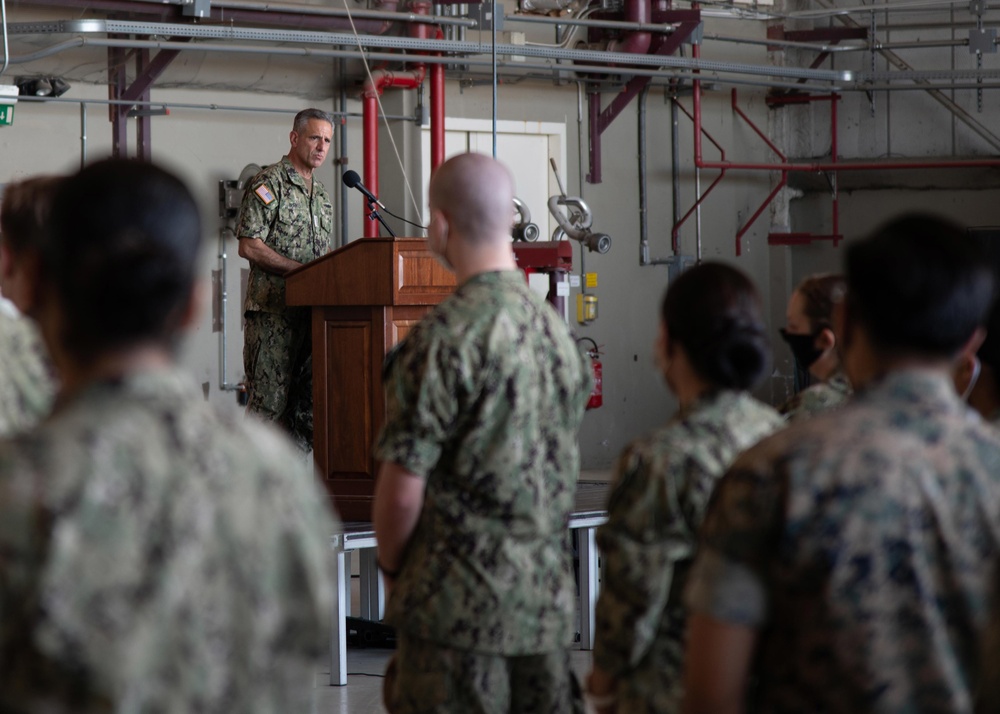 Adm. Robert P. Burke Tours NAS Sigonella