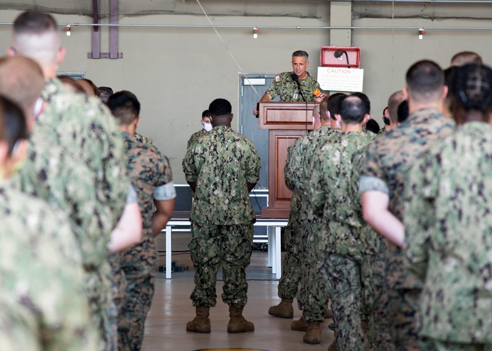 Adm. Robert P. Burke Tours NAS Sigonella