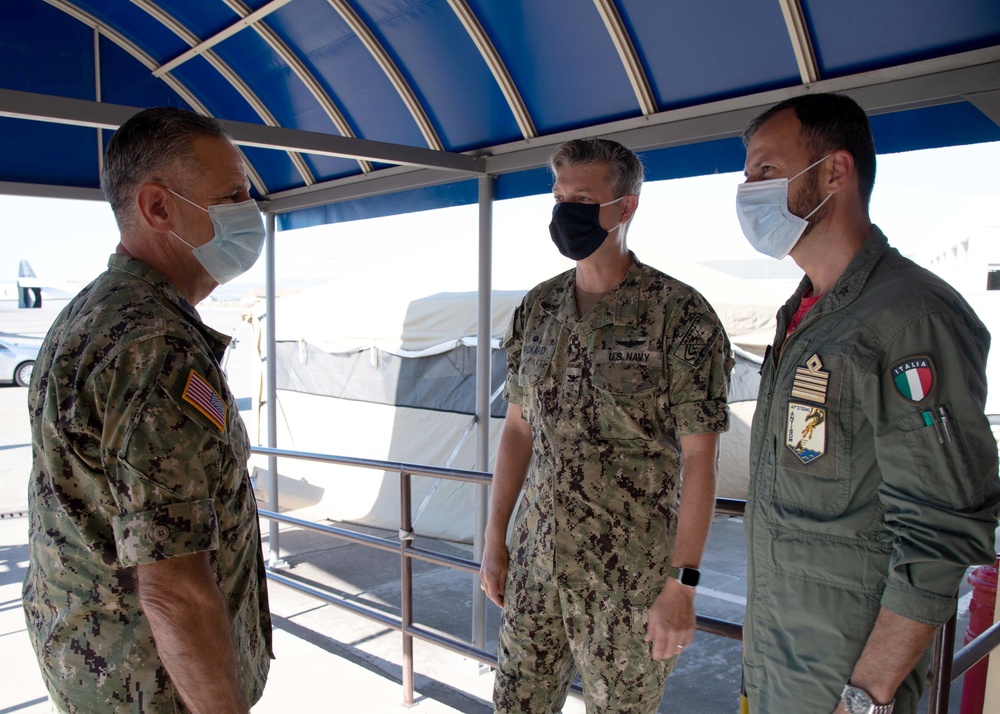 Adm. Robert P. Burke Tours NAS Sigonella