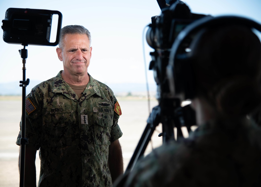 Adm. Robert P. Burke Tours NAS Sigonella