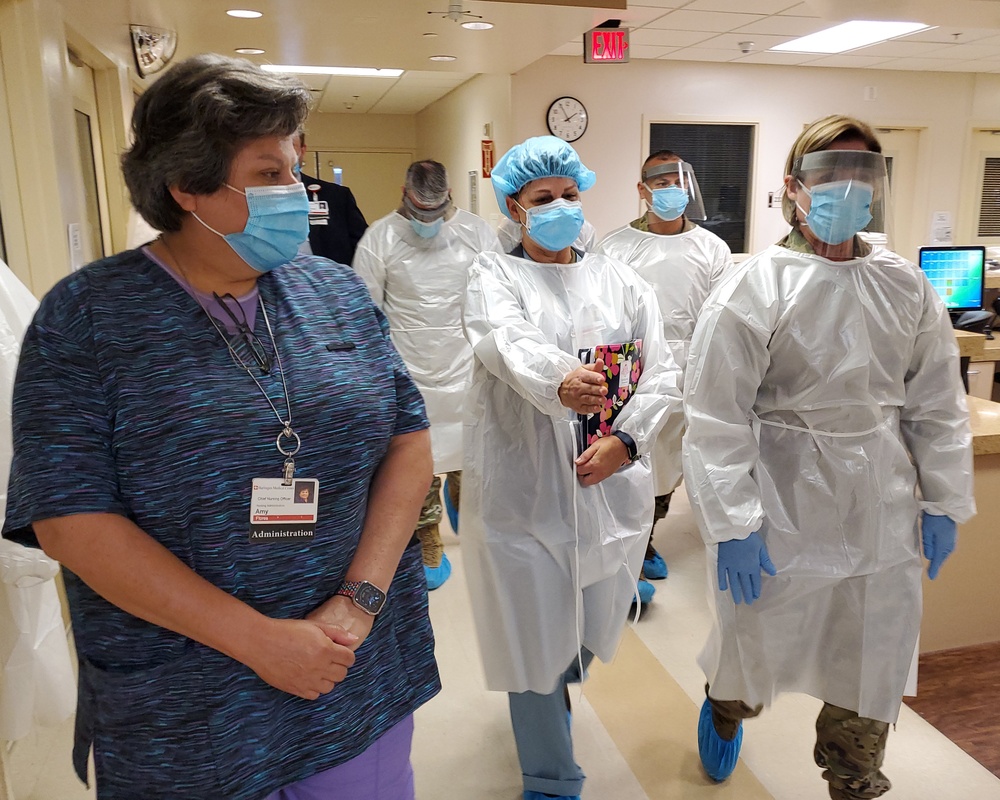 US Army North command team visits officials from local Harlingen, Texas hospitals