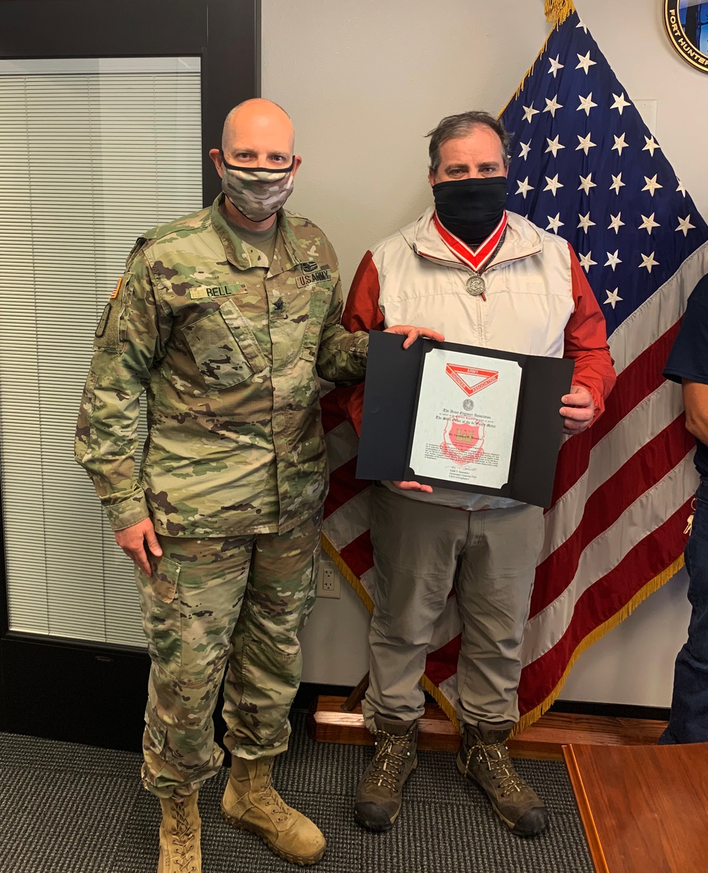 Fort Hunter Liggett DPW staff earns Steel De Fleury Medal