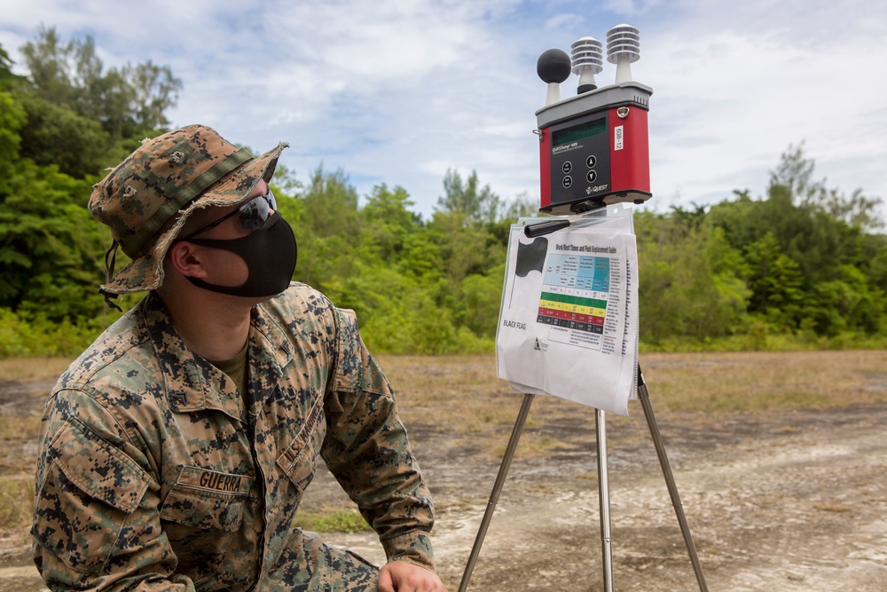 TF KM20 record climate conditions at Peleliu airfield, Republic of Palau