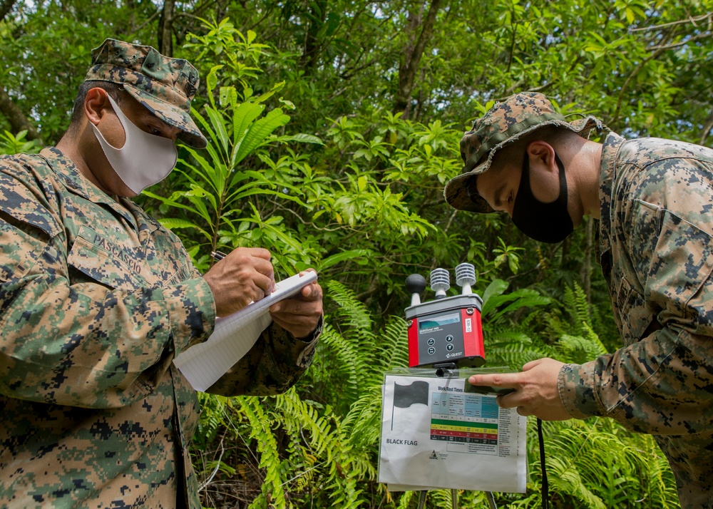 TF KM20 record climate conditions at Peleliu airfield, Republic of Palau