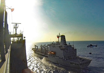 USNS Richard E. Byrd (T-AKE 4) Conducts an Underway Replenishment with USNS John Ericsson (T-AO 194)