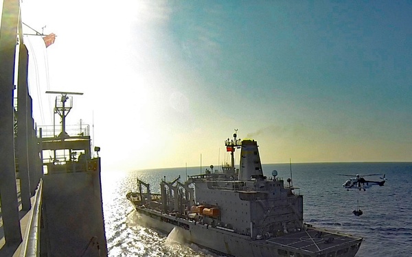 USNS Richard E. Byrd (T-AKE 4) Conducts an Underway Replenishment with USNS John Ericsson (T-AO 194)