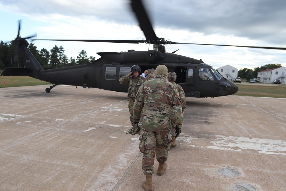 Army leaders participate in familiarization overflight at Fort McCoy