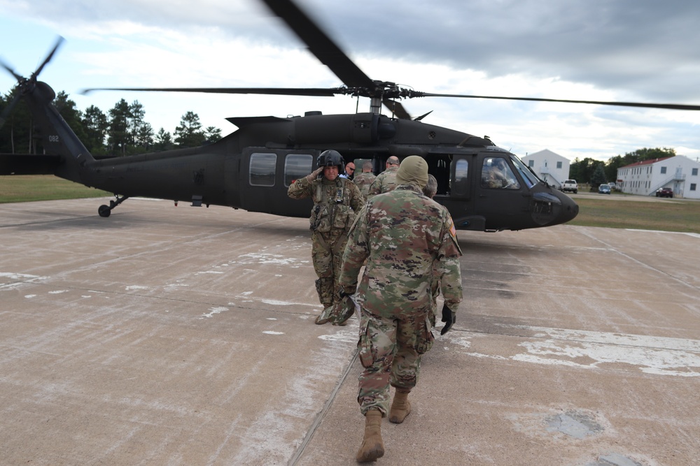 Army leaders participate in familiarization overflight at Fort McCoy