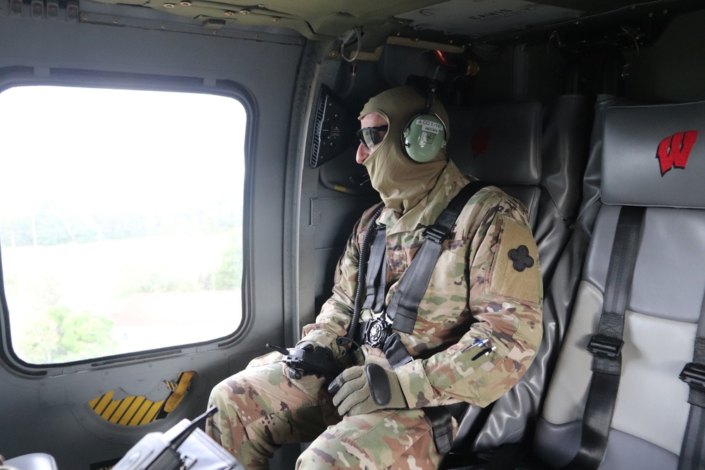 Army leaders participate in familiarization overflight at Fort McCoy