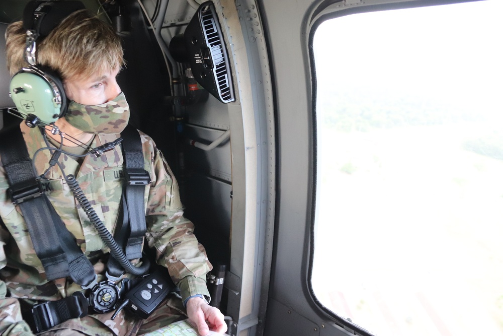 Army leaders participate in familiarization overflight at Fort McCoy