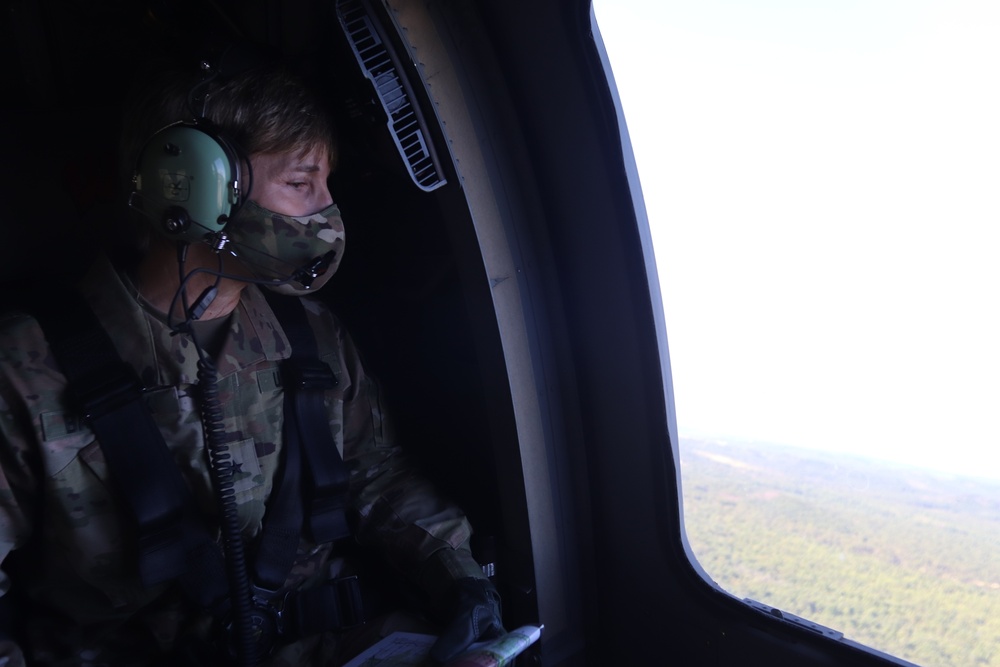 Army leaders participate in familiarization overflight at Fort McCoy