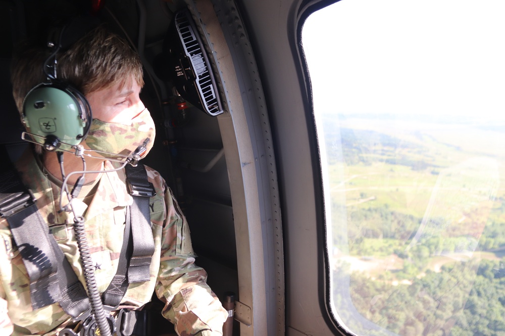 Army leaders participate in familiarization overflight at Fort McCoy