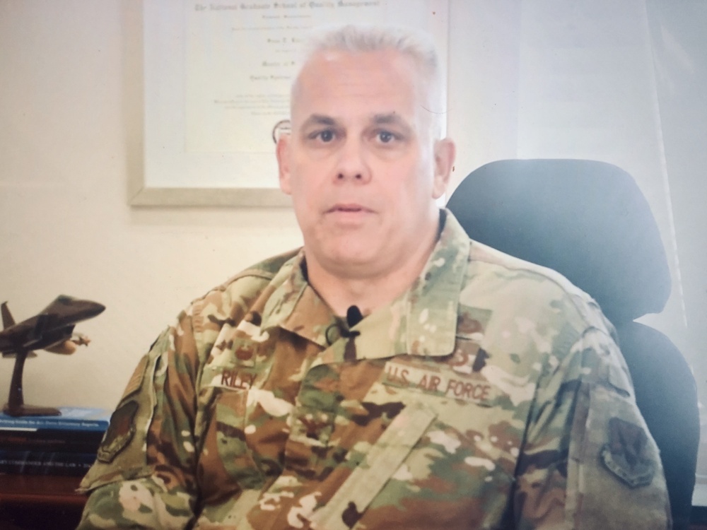 Col. Sean Riley presents the 102 IW Command Message for August 2020