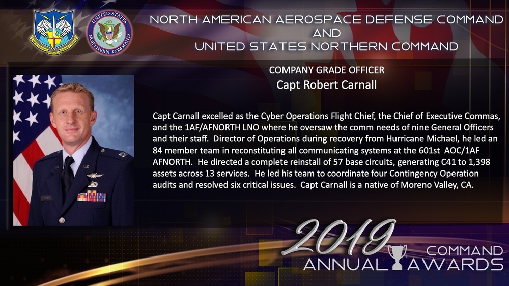 NORAD and USNORTHCOM 2019 CGO of the Year: Capt Robert Carnall