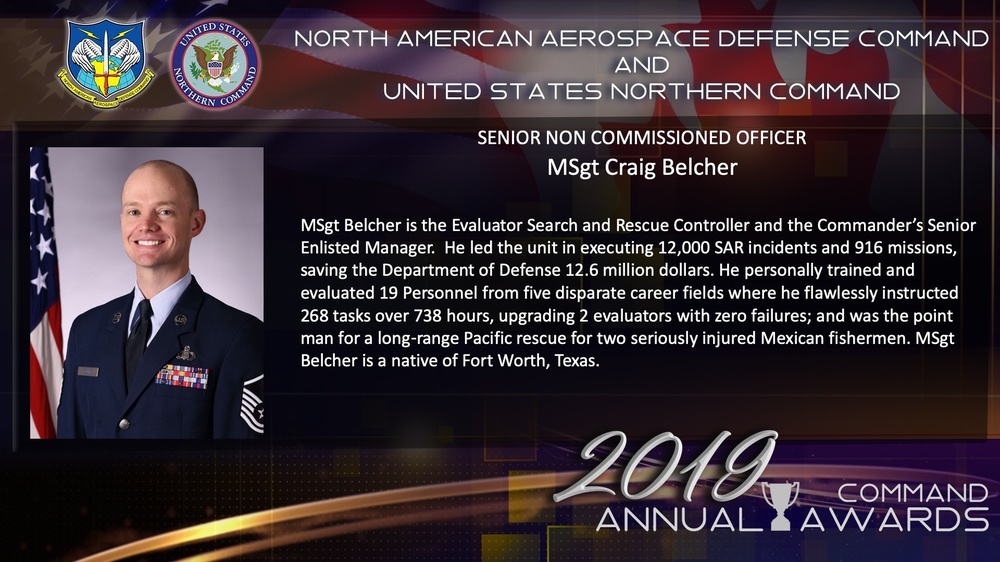 NORAD and USNORTHCOM 2019 Senior NCO of the Year: MSgt Craig Belcher