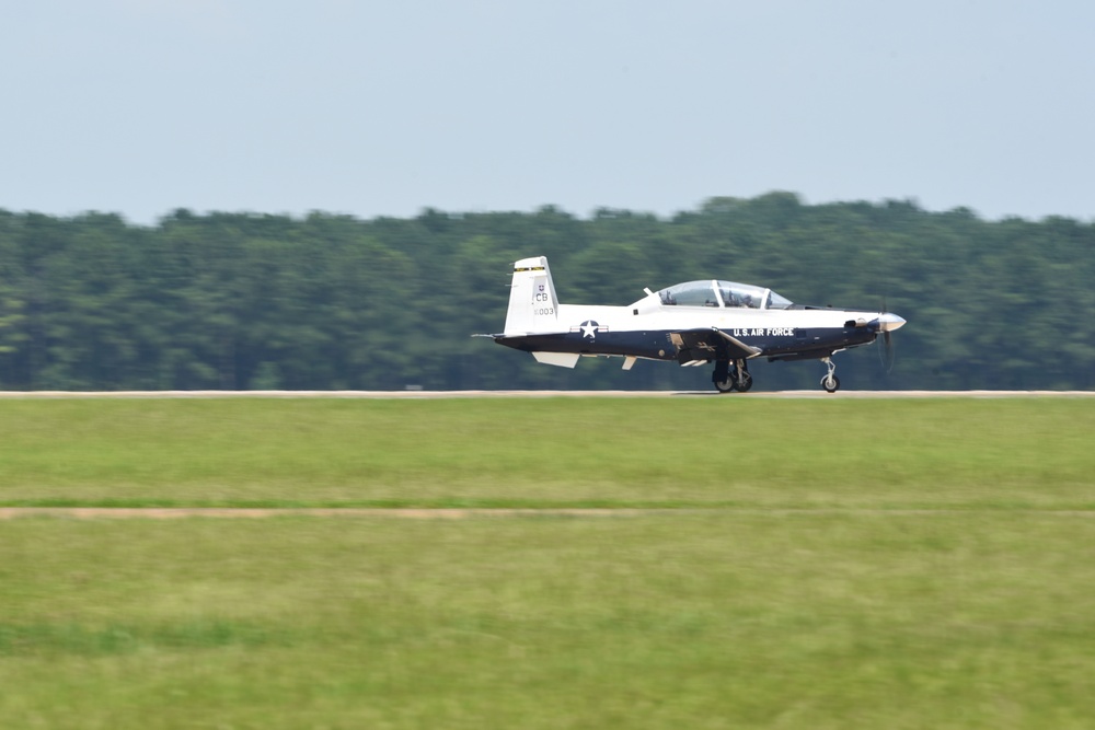 T-6 taxis on the runway