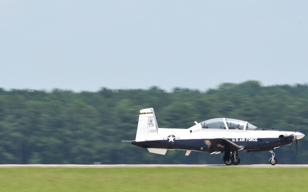 T-6 taxis on the runway