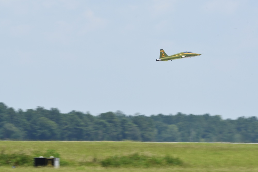 T-38 Talon heritage aircraft soars off runway