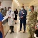 Maj. Gen. Michael Stone meets with senior hospital leaders in Los Angeles, Calif.