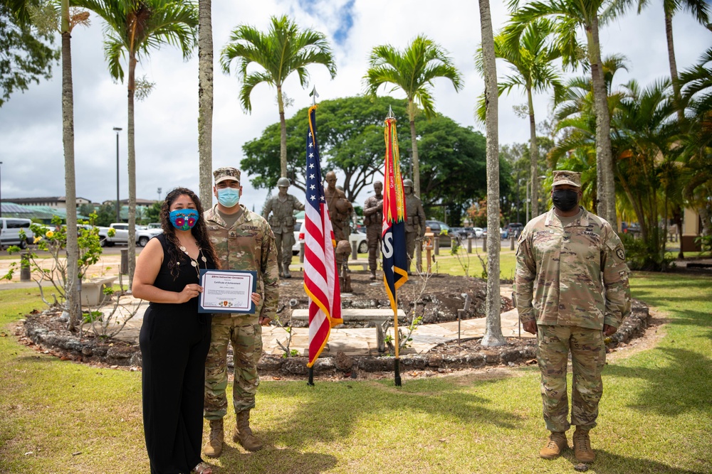 25th Infantry Division Quarterly Volunteer Awards Ceremony: August 2020