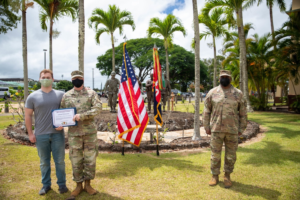 25th Infantry Division Quarterly Volunteer Awards Ceremony: August 2020