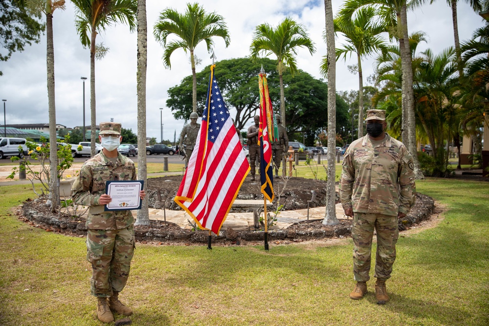 25th Infantry Division Quarterly Volunteer Awards Ceremony: August 2020