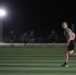 New Jersey National Guard Soldiers enjoy some night football tossing