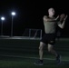 New Jersey National Guard Soldiers enjoy some night football tossing