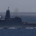 USS Makin Island and USS Somerset partcipate in a straits transit drill.
