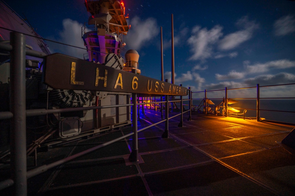 USS America transits the Philippine Sea