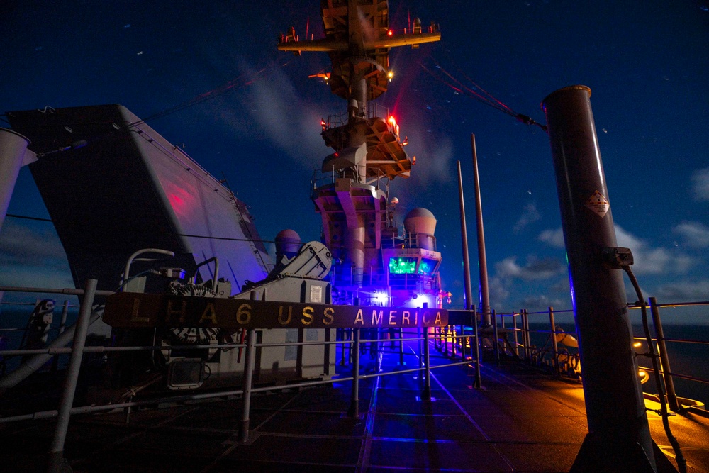 USS America transits the Philippine Sea