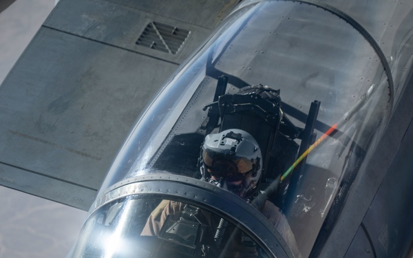 Tankers refuel F-15s