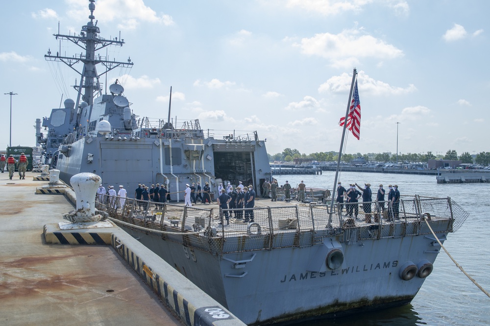 USS James E. Williams (DDG 95) Returns Home to Norfolk