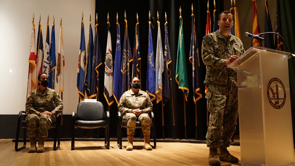 2nd Battalion MEPS Commander Gives Opening Remarks During Change of Command Ceremony