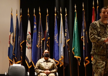 2nd Battalion MEPS Commander Gives Opening Remarks During Change of Command Ceremony