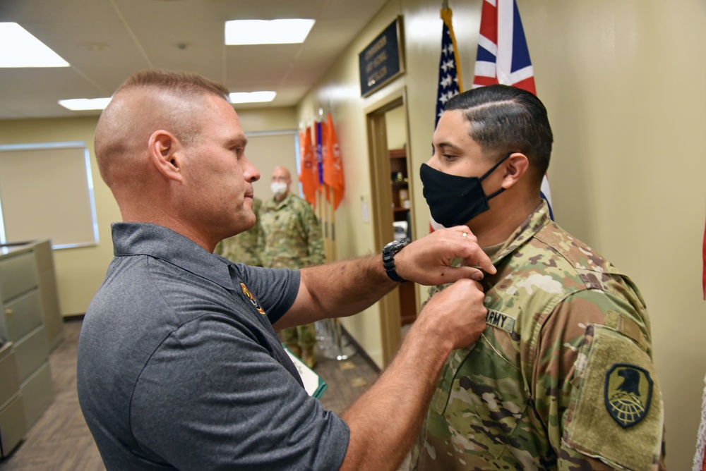Space warrior first on scene of accident recognized for medical assistance