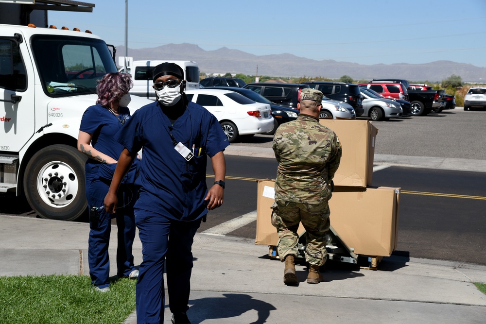 Arizona National Guard delivers medical-grade reusable gowns to nursing homes