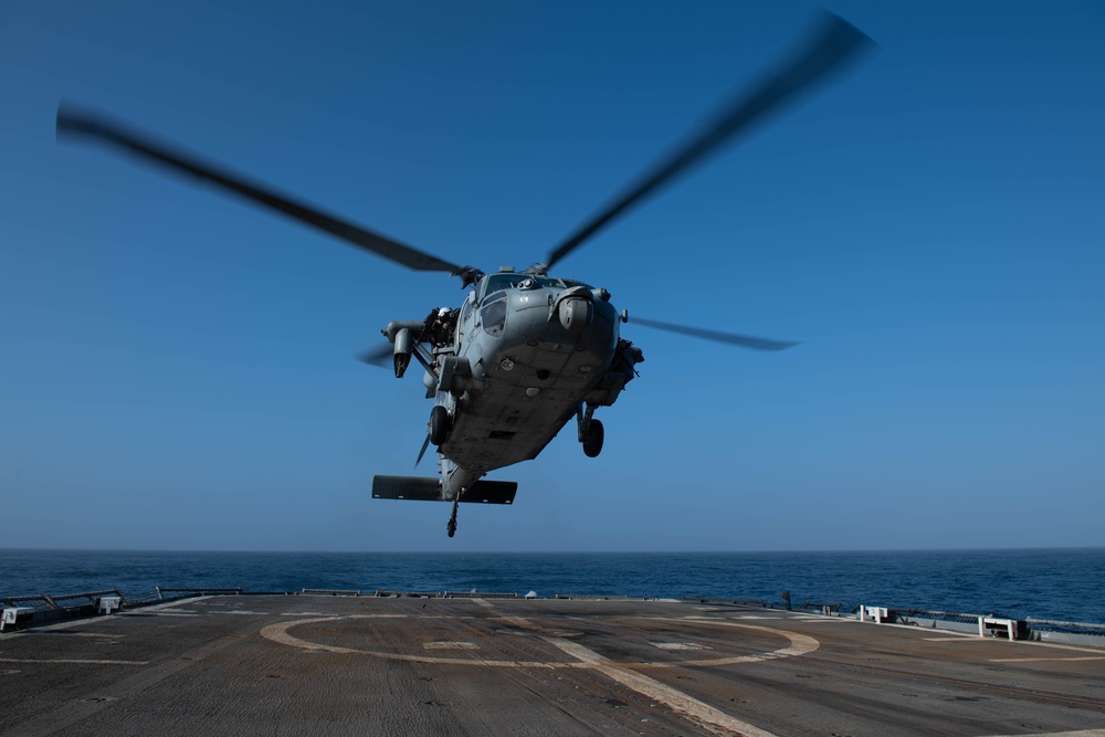 USS Princeton, HSC-6 conduct flight operations