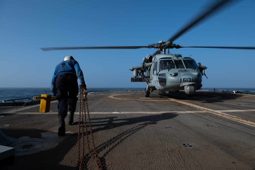 USS Princeton, HSC-6 conduct flight operations