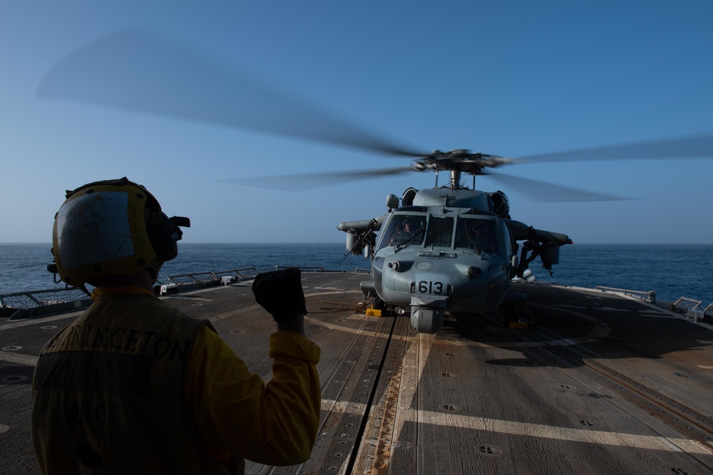 USS Princeton, HSC-6 conduct flight operations