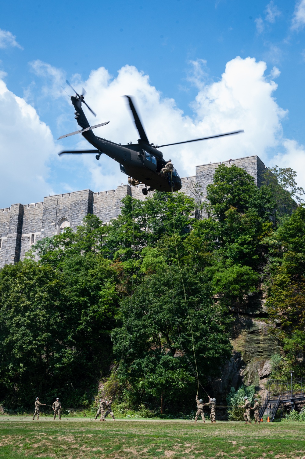 New Jersey National Guard assists West Point cadets rappel training