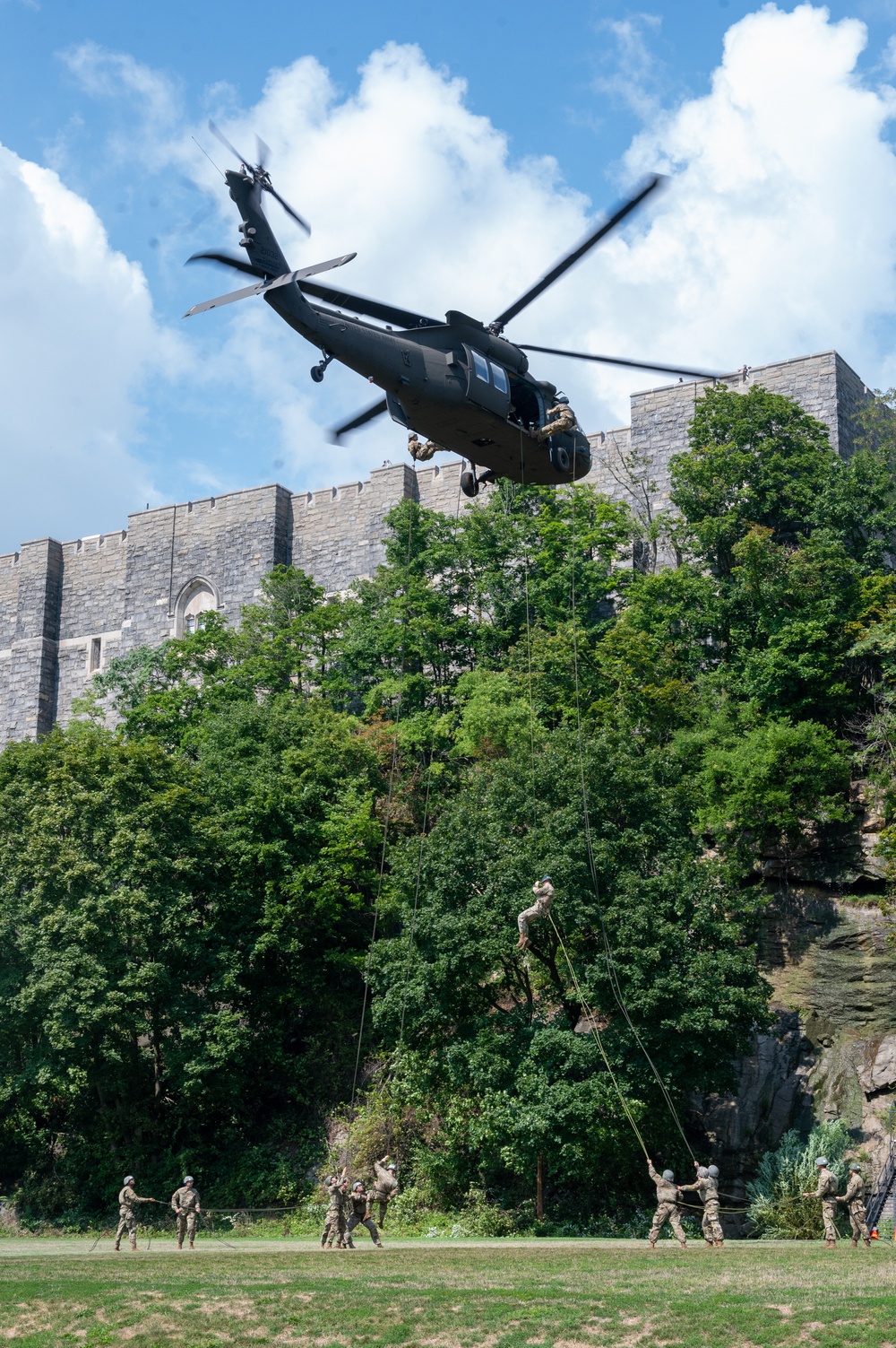 New Jersey National Guard assists West Point cadets rappel training